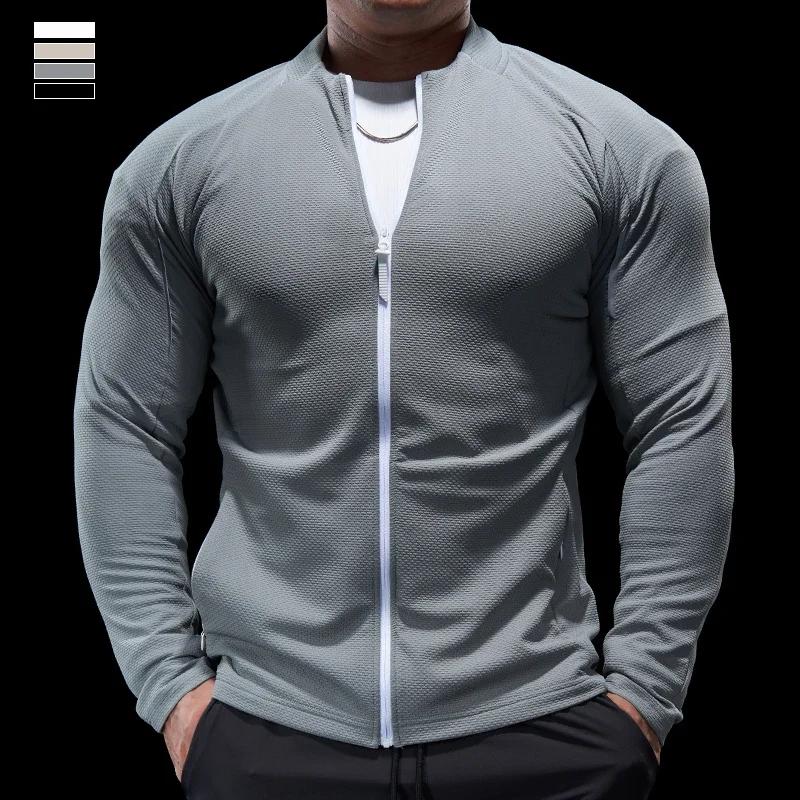 Veste sport manches longues homme - Élastique, fitness, course, musculation, cyclisme, plein air