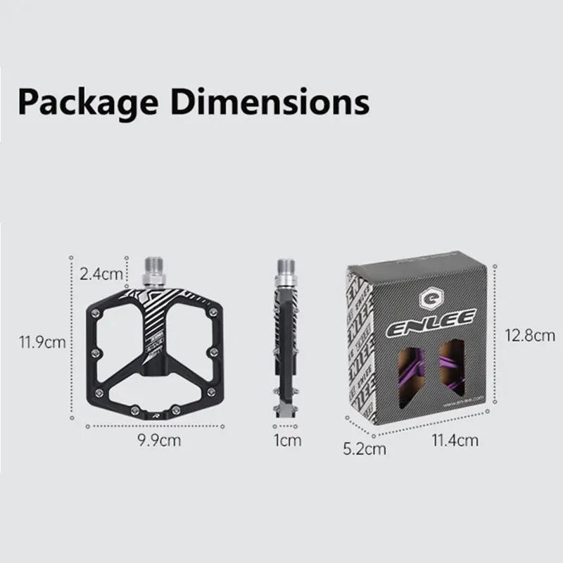 ENLEE-Pédale de vélo VTT en alliage d'aluminium, large et plate, XC DH, pédales de vélo ultra légère