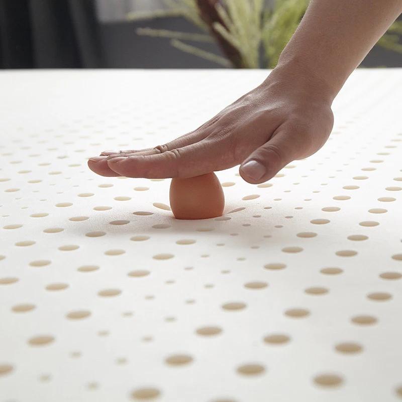 Matelas en latex 100% naturel thaïlandais avec housse, coussin en caoutchouc pur, solution stock, vi