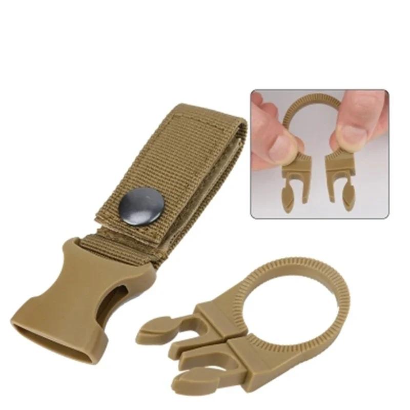 Mousqueton de fixation pour bouteille d'eau d'extérieur, en sangle nylon, pour ceinture, sac à dos, 