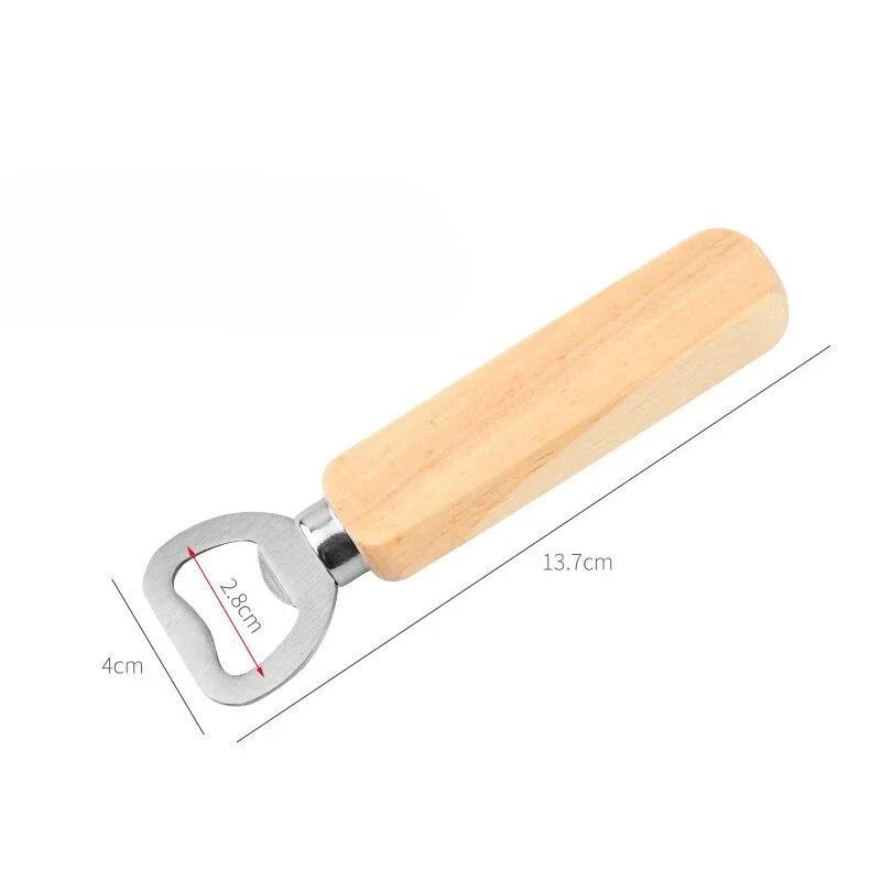 1-40 pièces ouvre-bouteille de bière à manche en bois ouvre-bouteille de bière en bois ouvre-bouteil