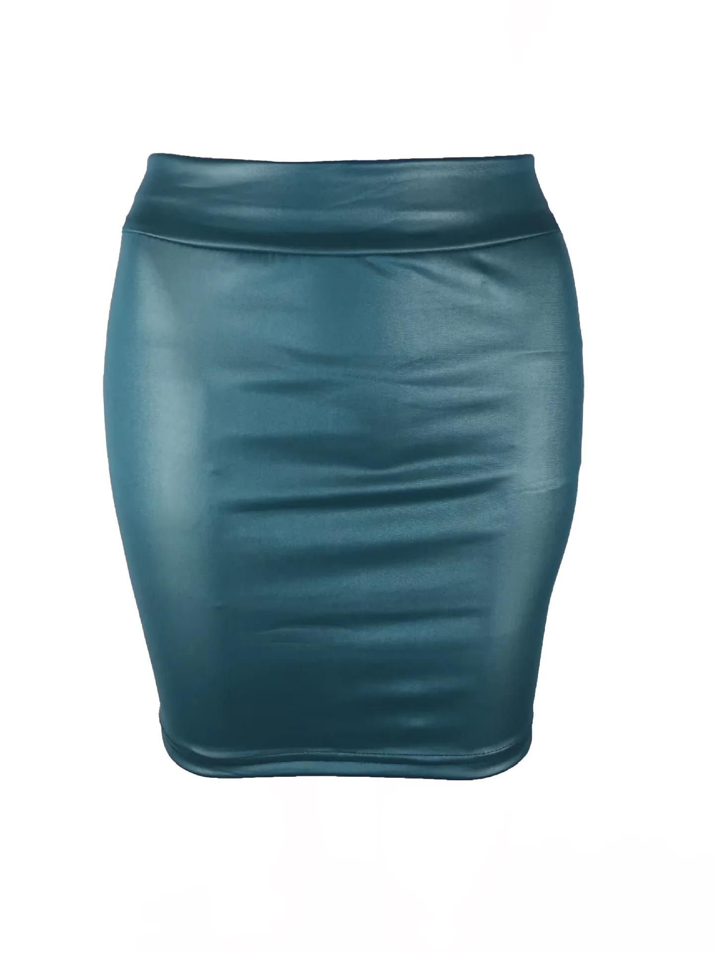 Cuir mat mince Mini Sexy mode PU chaud court taille haute jupe coréenne discothèque Streetwear vêtem