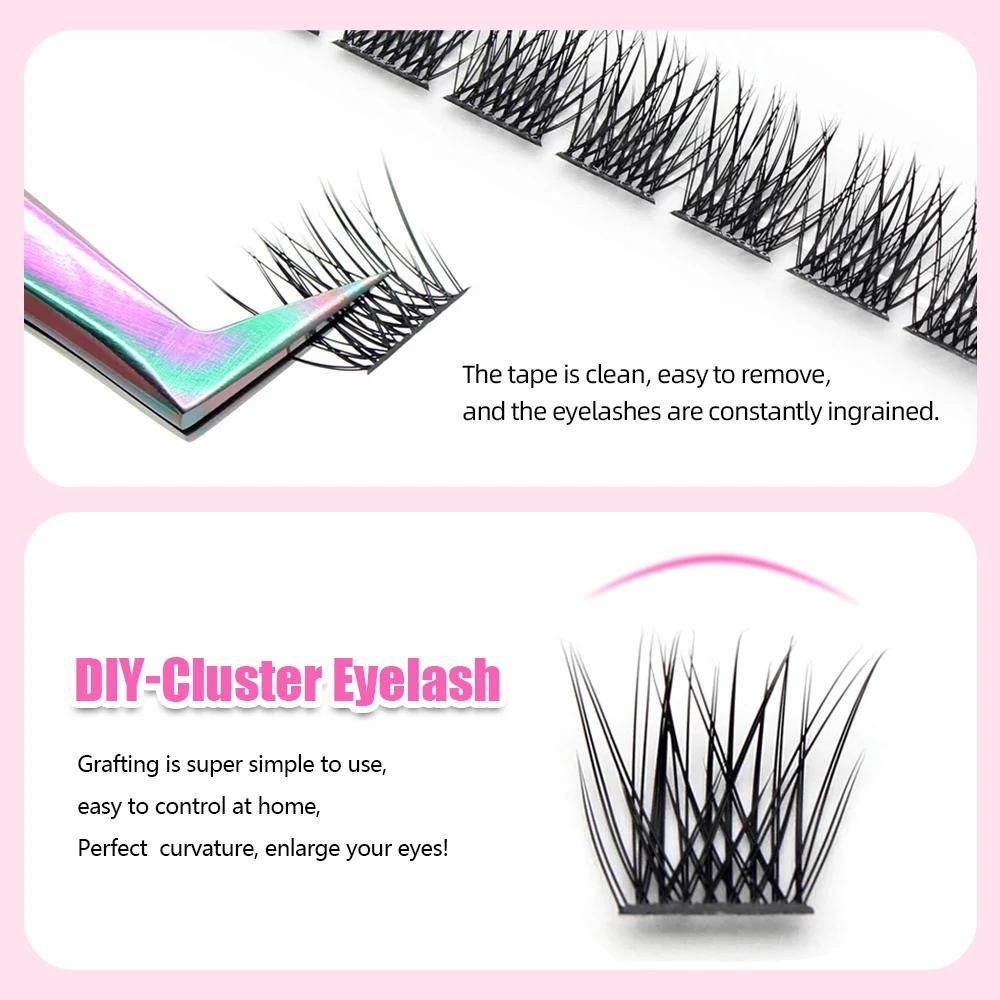 YUANZHIJIE maquillage de cils individuels Cilios Cluster Extension de cils vaporeux C/D Volume de cu