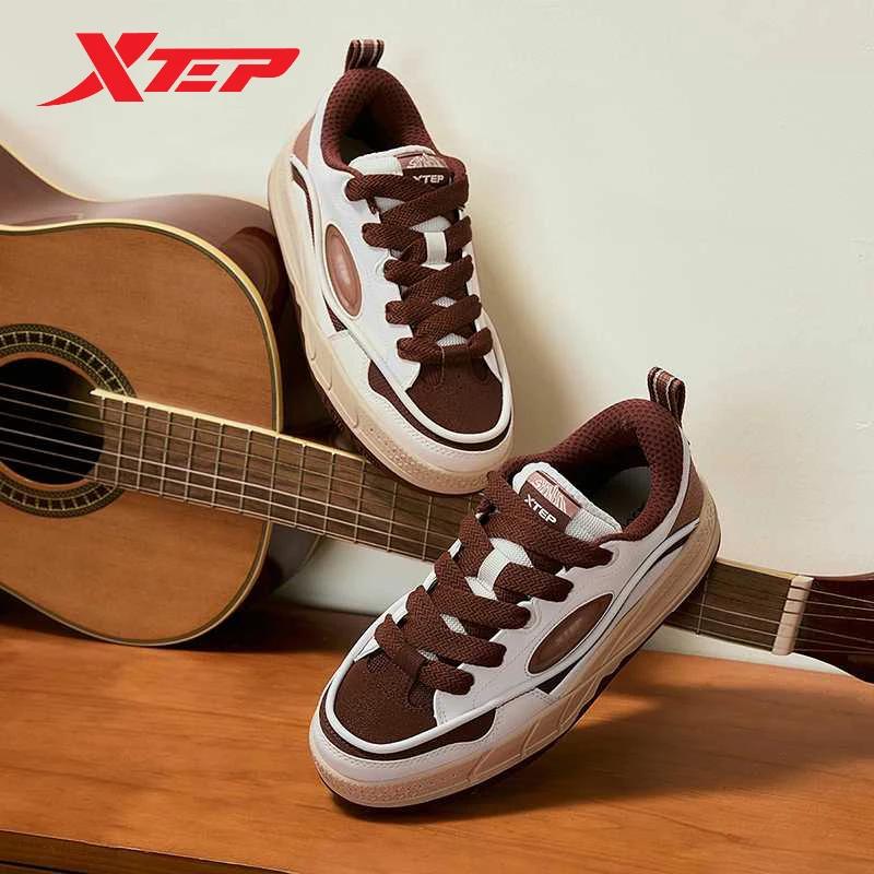 Chaussures de skateboard basses Xtep pour homme - Baskets légères rétro respirantes printemps 2025