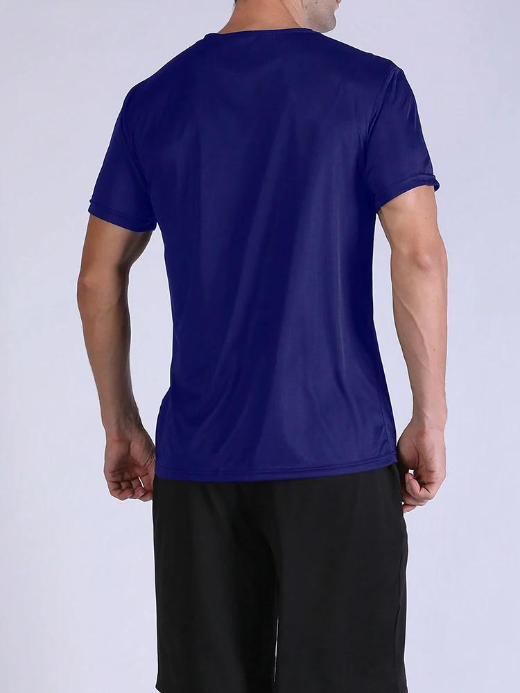 T-shirt de sport à séchage rapide ultraléger pour homme, haut léger, respirant, solide, document, en