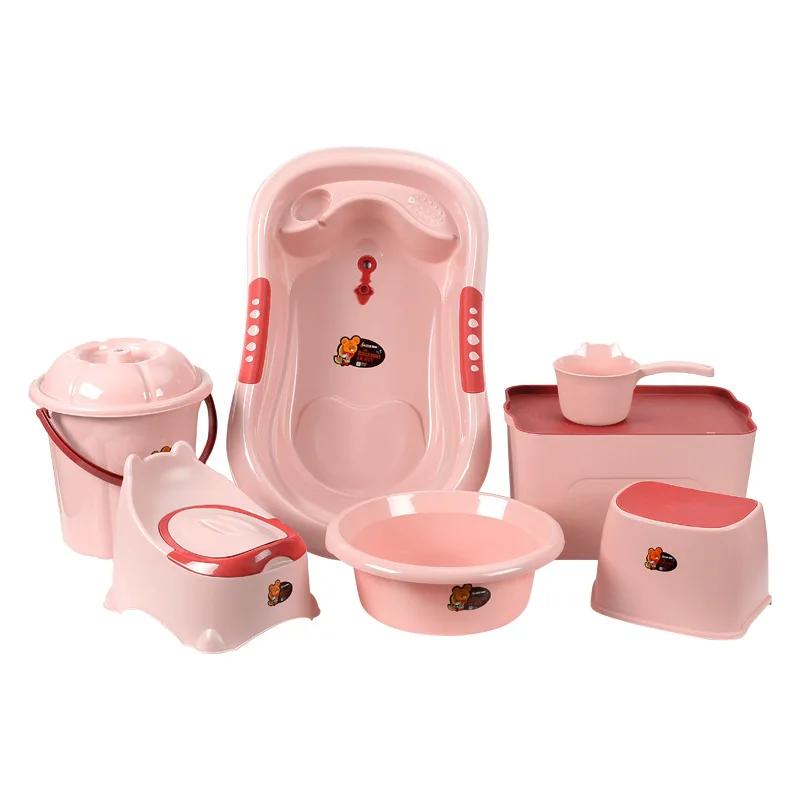 Ensemble de baignoire pour bébé avec tabouret, baignoire pour nouveau-né, antidérapant, ensemble de 