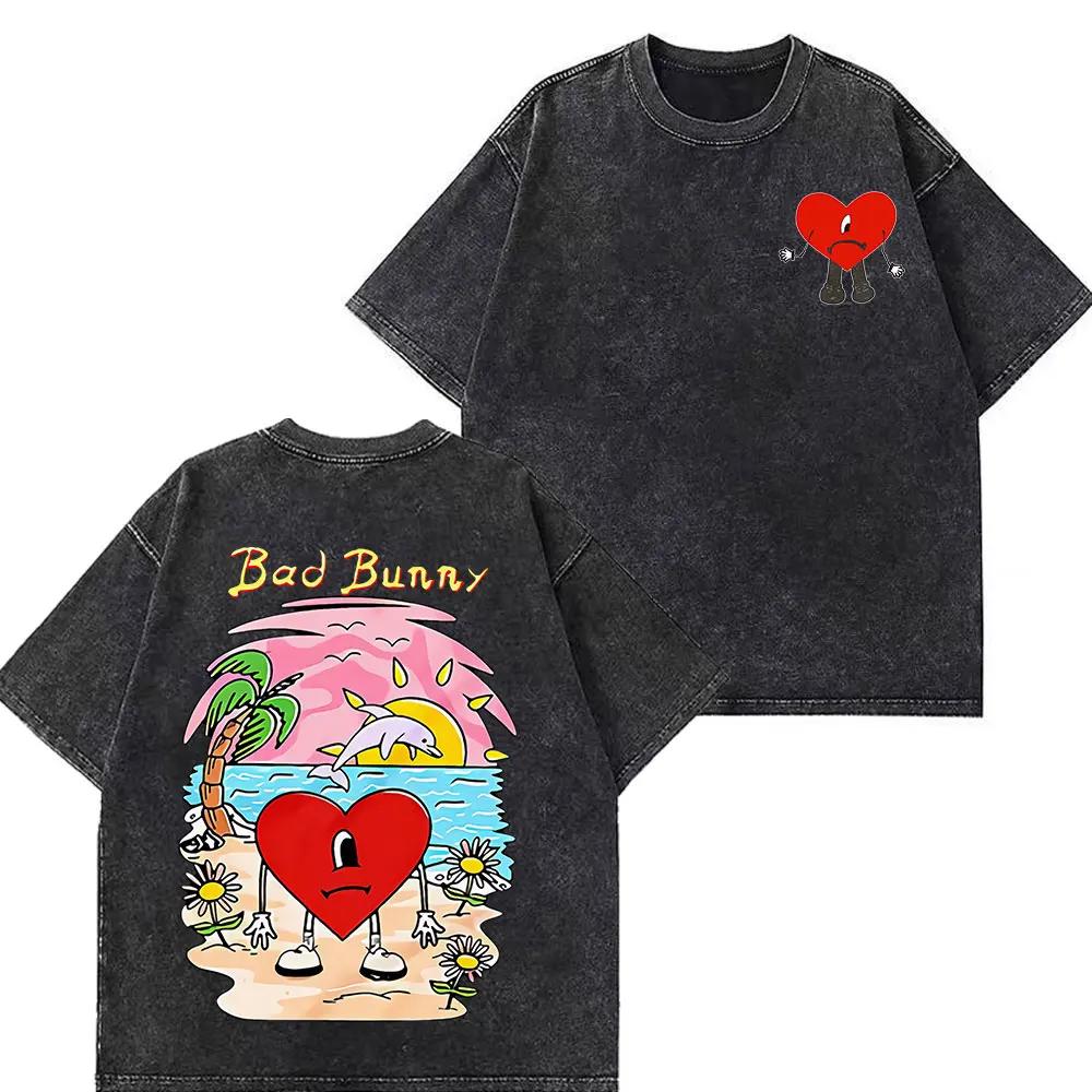 T-shirts décontractés en coton pour hommes et femmes, style vintage délavé, merch DTMF, collection D
