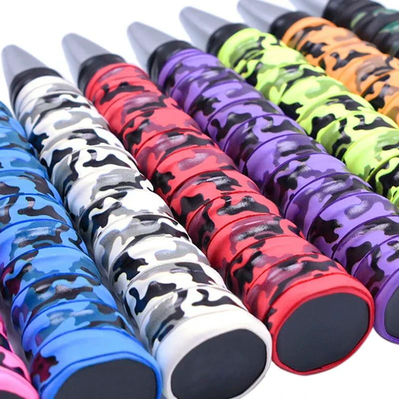 Bande antidérapante pour raquette absorbante, poignée pour Tennis, Badminton, emballage de Camouflag