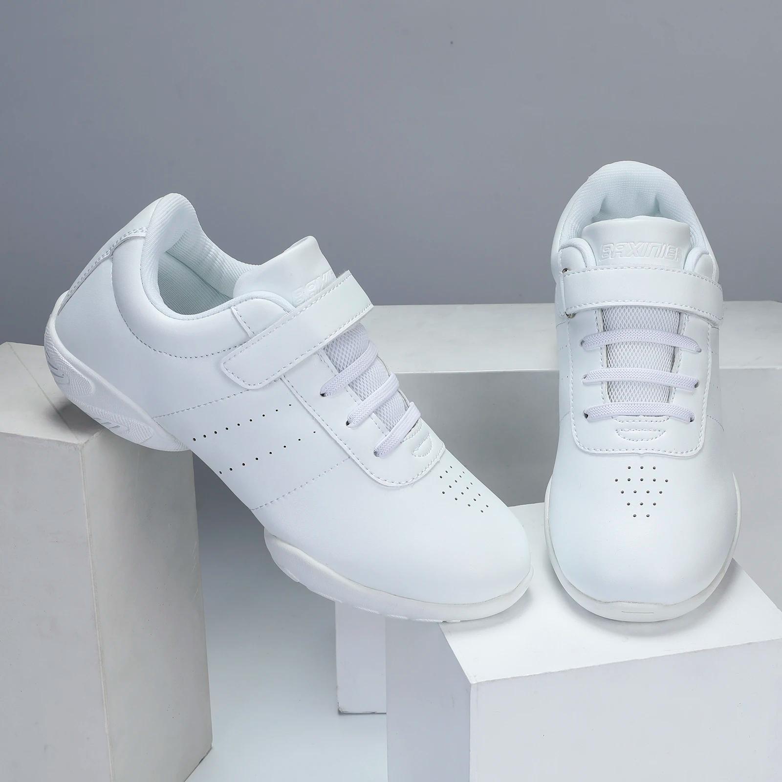 BAXINIER – chaussures de danse de pom-pom girl blanches pour filles, baskets d'entraînement athlétiq