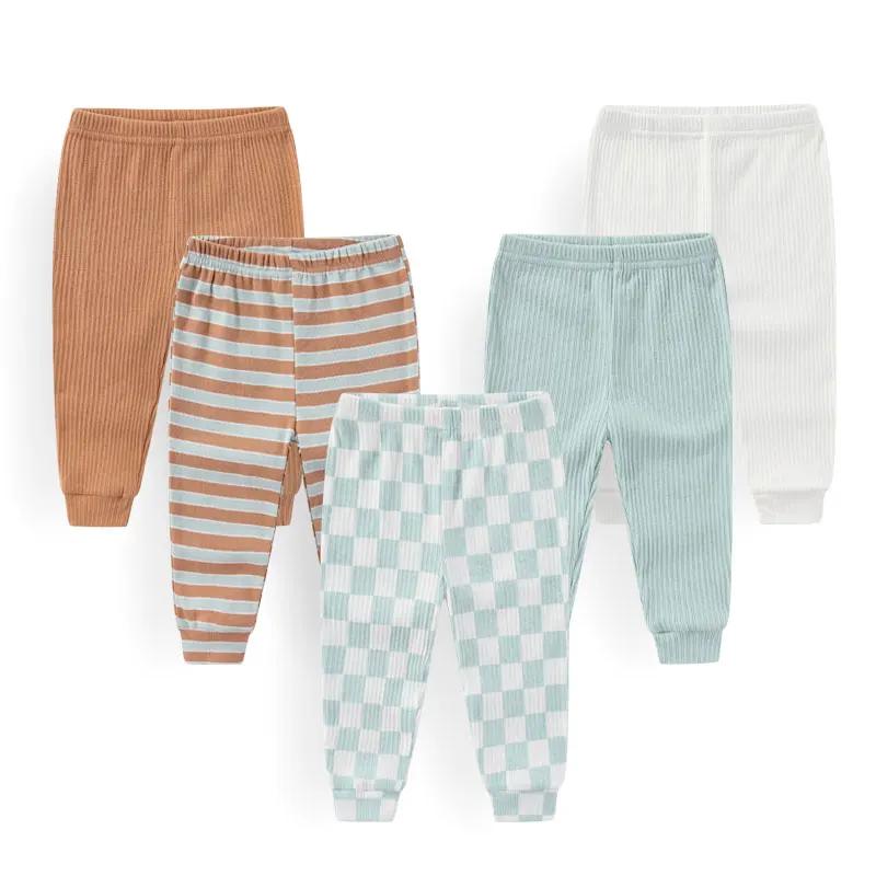 Kiddiezoom – pantalons en coton doux pour bébés garçons et filles, 5 pièces/lot, à la mode, mignons,