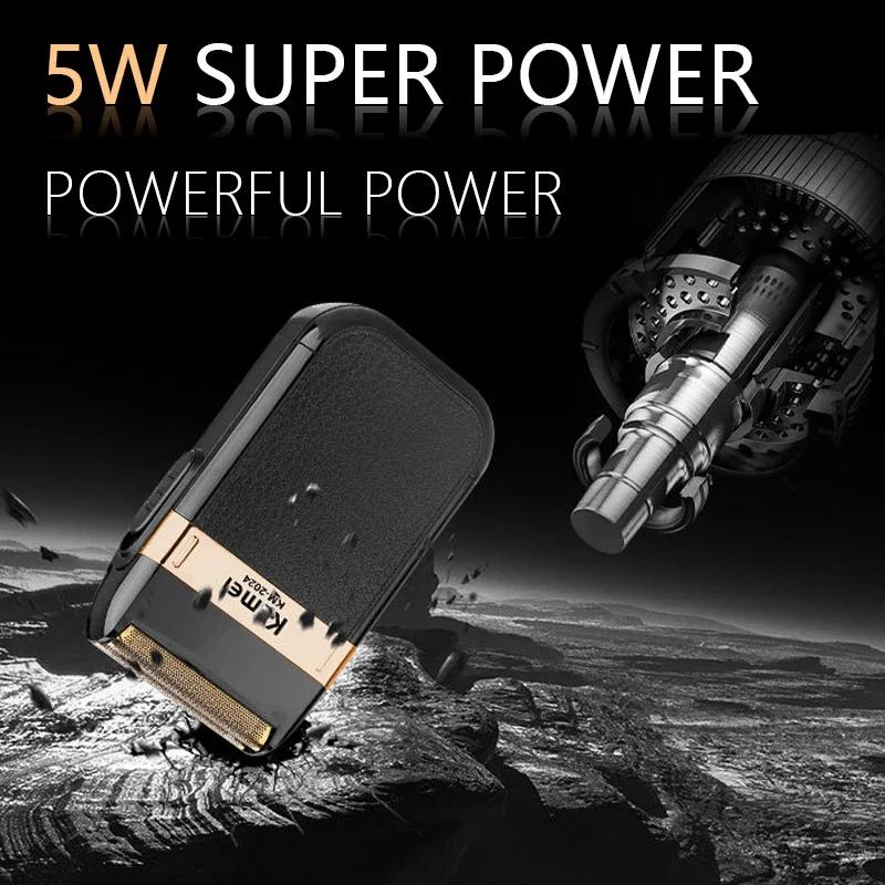 Kemei KM-2024 Machine à raser professionnelle pour hommes chargeur USB rasoir électrique tondeuse à 