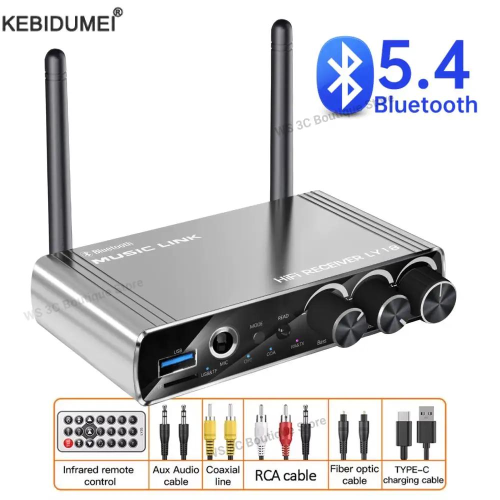 Bluetooth 5.4 récepteur émetteur Support USB u-disk Play adaptateur sans fil AUX 3.5mm Fiber optique