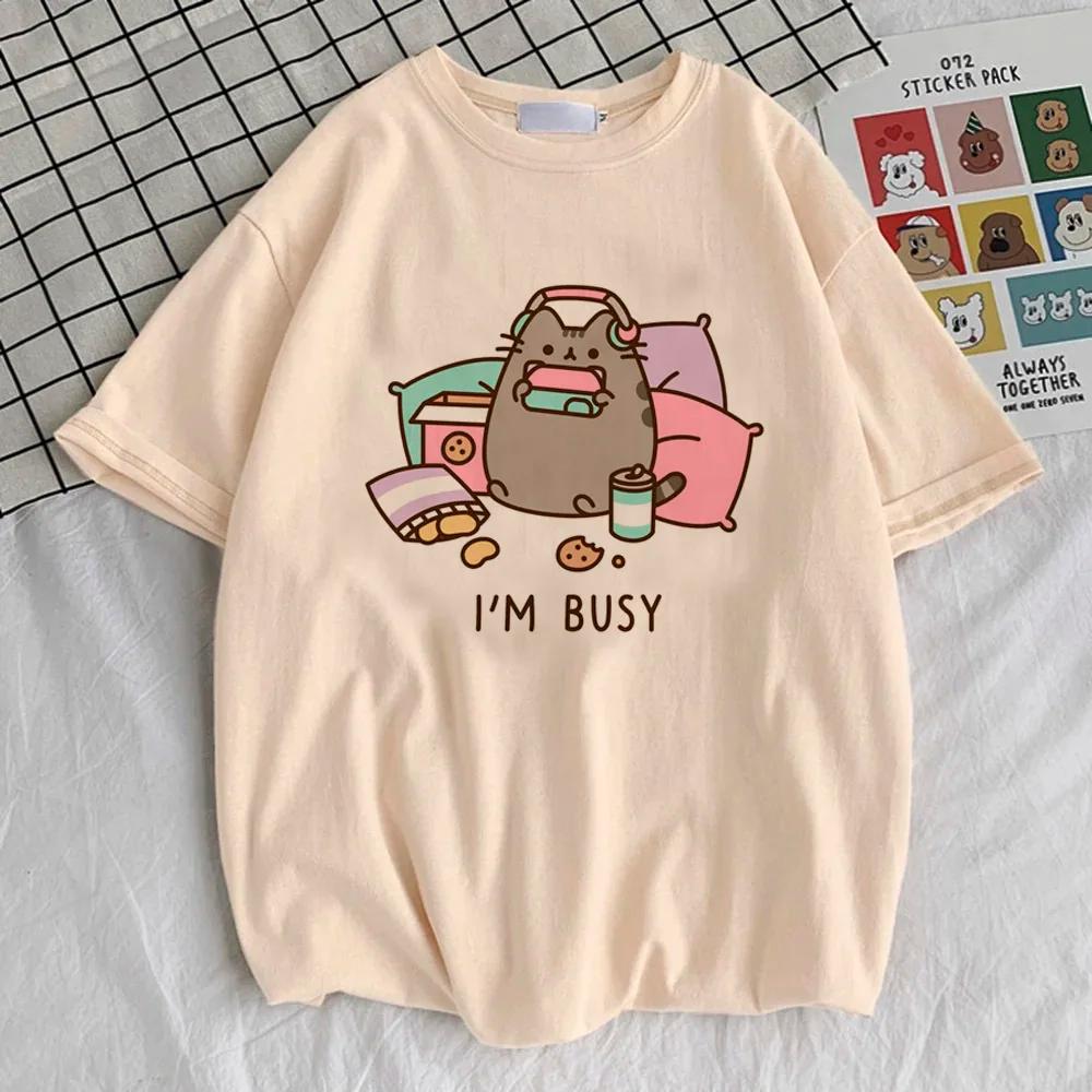 Pusheen chemise adolescent Y2k 2000s graphique rétro années 80 kawaii t-shirt université numérique V