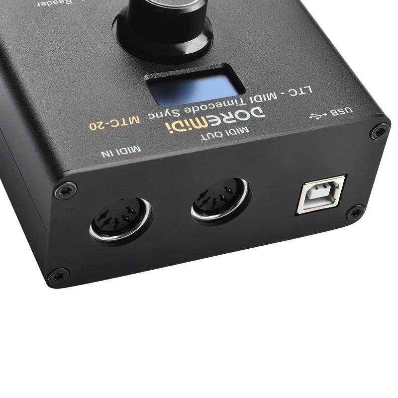 Dispositif DOREMIDI LTC-MIDI Timecode Sync (MTC-20) pour synchroniser le code temporel MIDI et le co