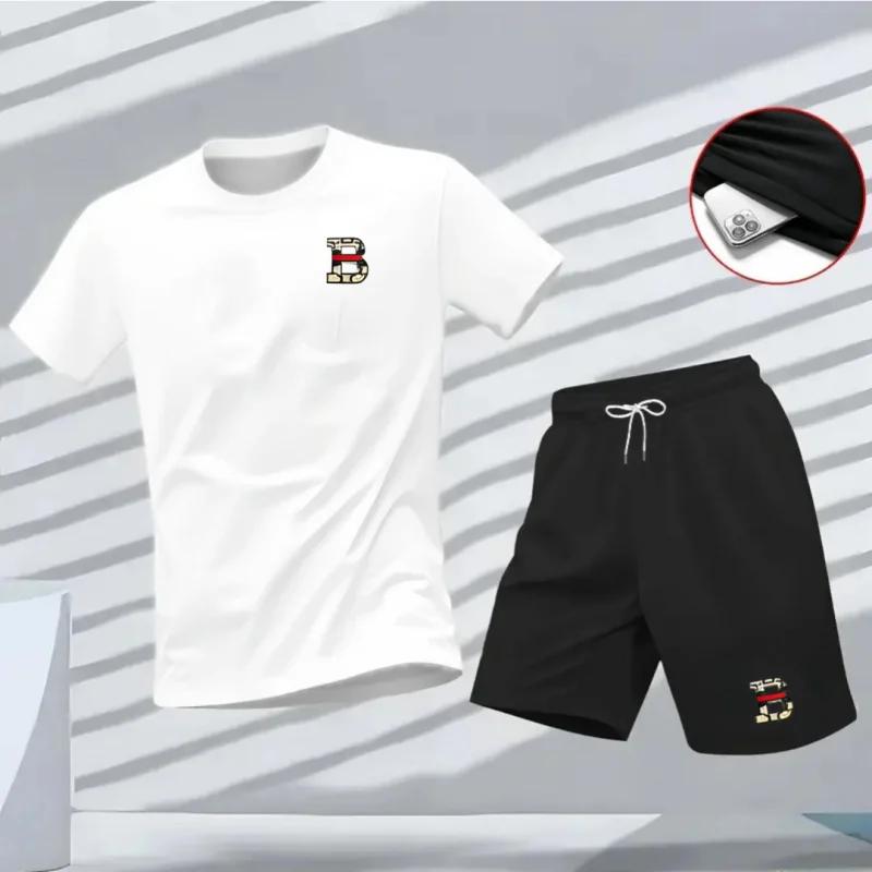 Ensemble t-shirt et short à manches courtes pour homme avec logo UFC, séchage rapide, tenue de sport