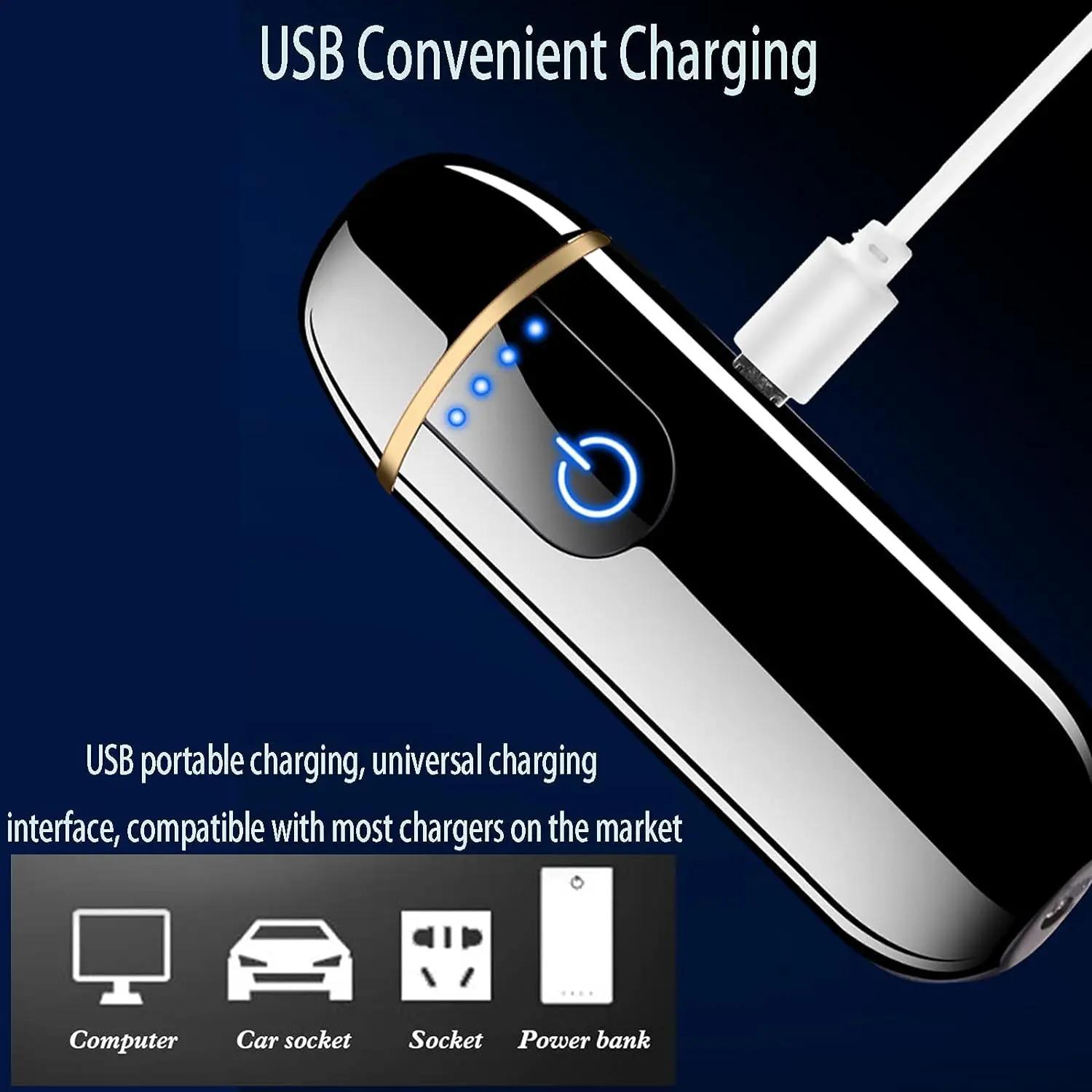 Briquet électronique intelligent avec indicateur de puissance, aste par USB, compatible avec Touch V