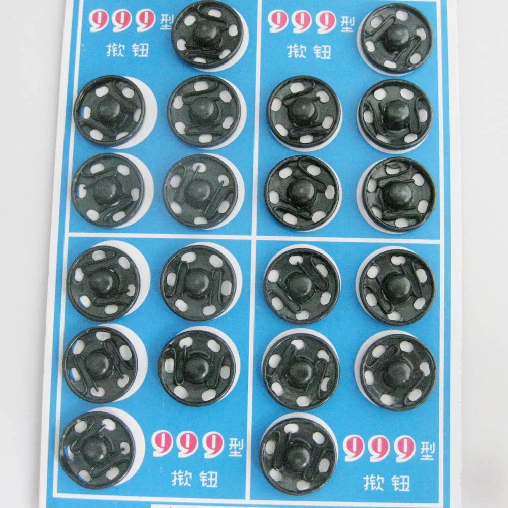 1 carte boutons pression de fixation en fer pour vêtement rond 5 tailles accessoires de couture bric