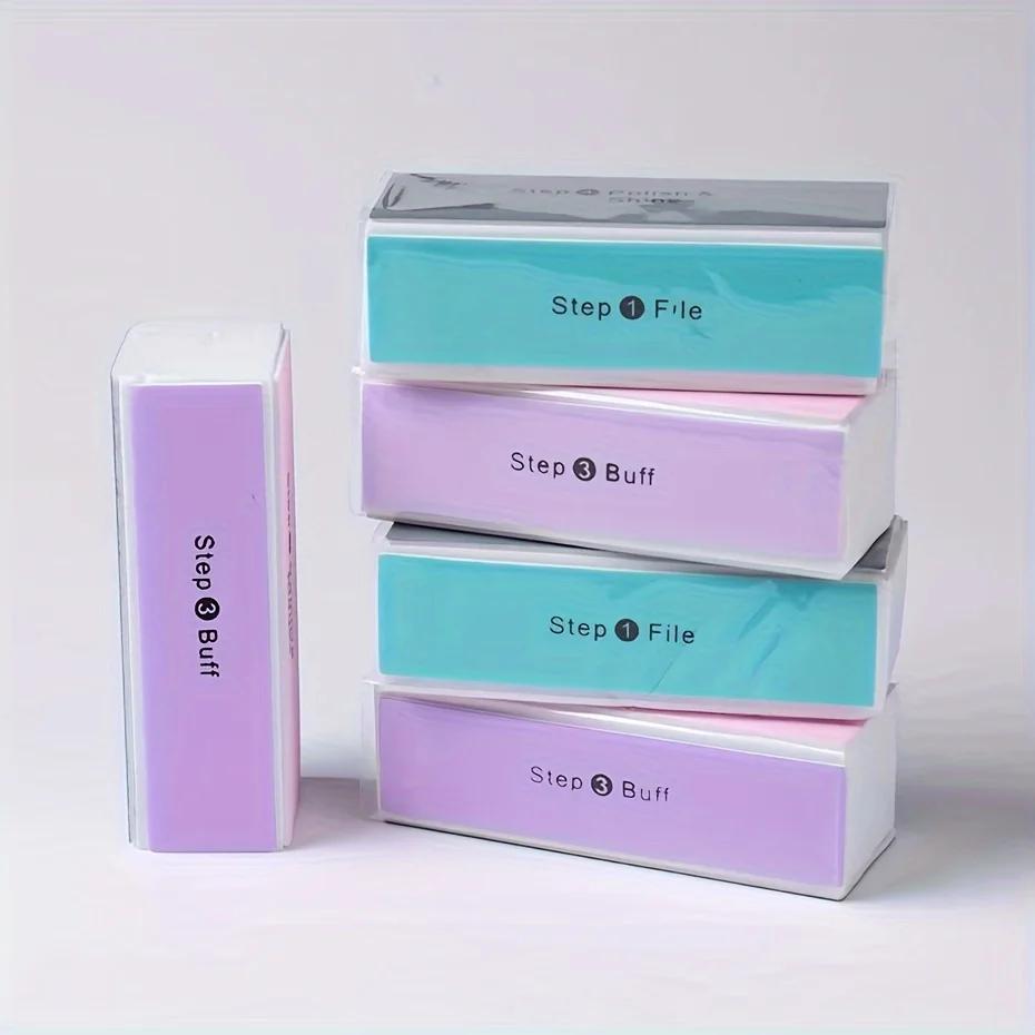 Bloc tampon à ongles 4 voies bloc de polissage coloré brillant polisseuse lime de polissage des ongl