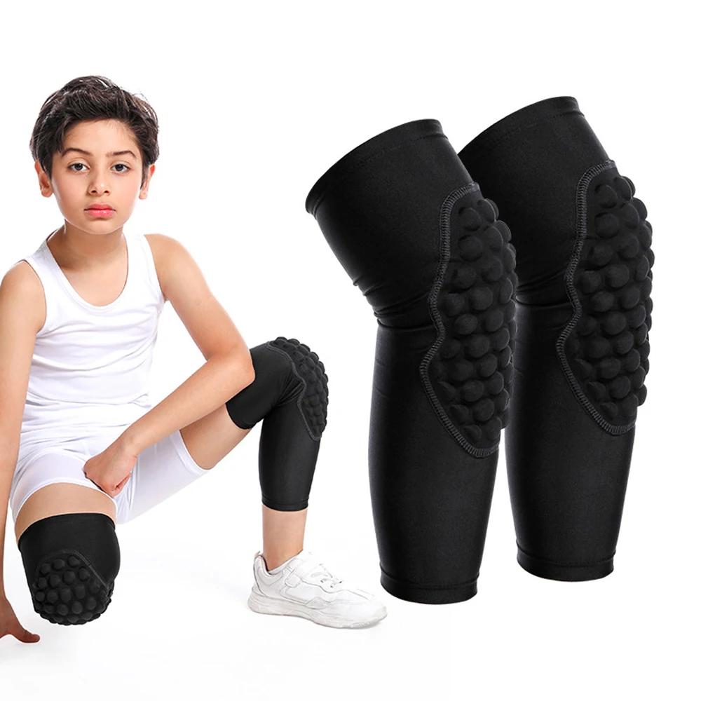 Genouillères/coudières de sport à Compression en nid d'abeille pour enfants/jeunes de 5 à 15 ans, éq