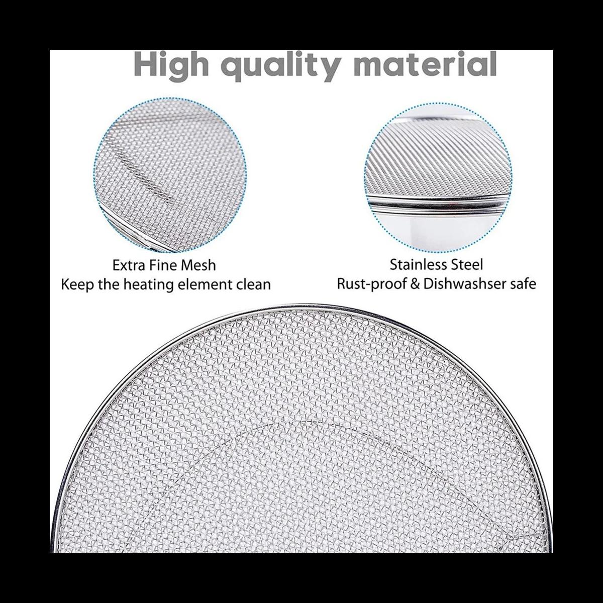 Bouclier anti-éclaboussures en acier inoxydable, accessoires de grille intérieure réutilisables 6 en