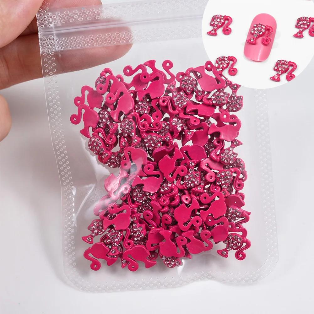 Strass pour ongles en cristal, tête de fille mignonne 3D, 9x10mm, queue de cheval haute, plein de di