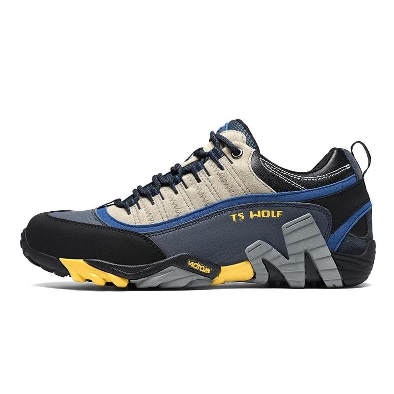 Chaussures de Trekking pour amoureux de l'extérieur, imperméables, bottes de montagne en cuir vérita