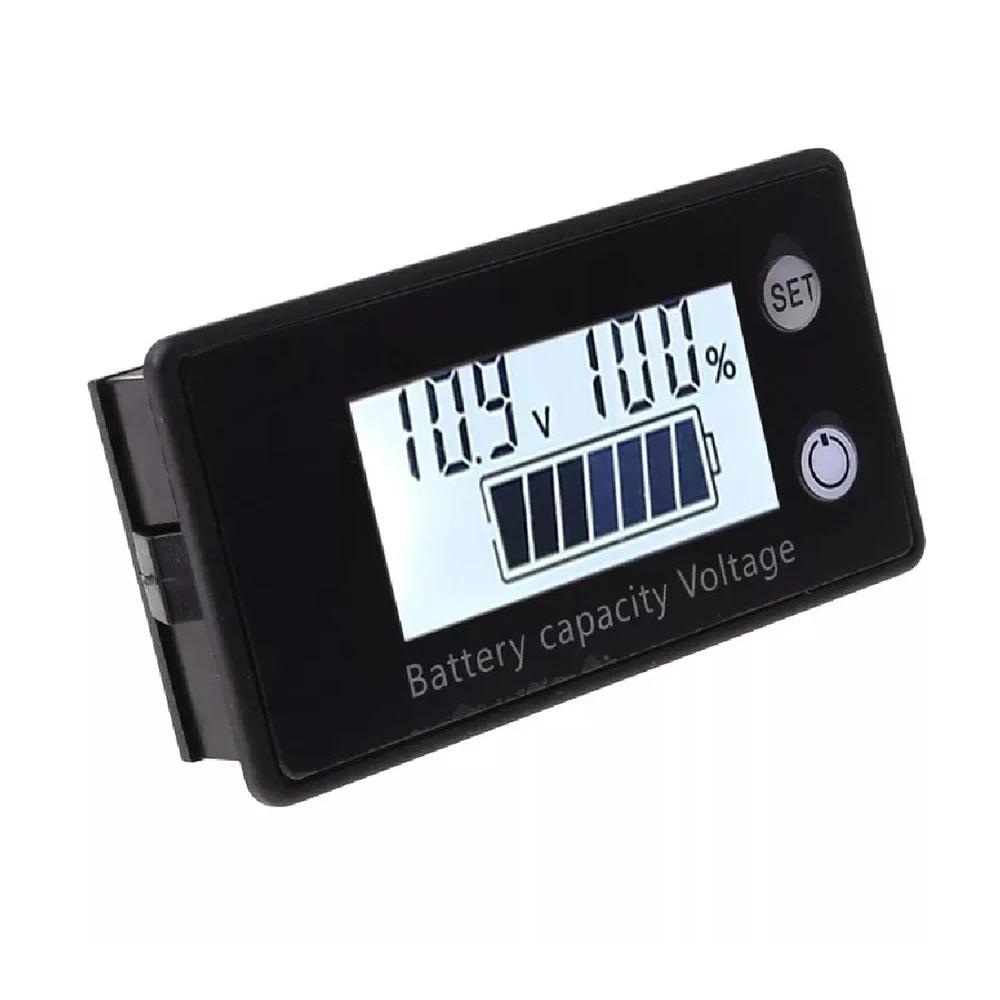 Indicateur de capacité de batterie DC 8V-100V plomb acide Lithium LiFePO4 voiture moto voltmètre jau
