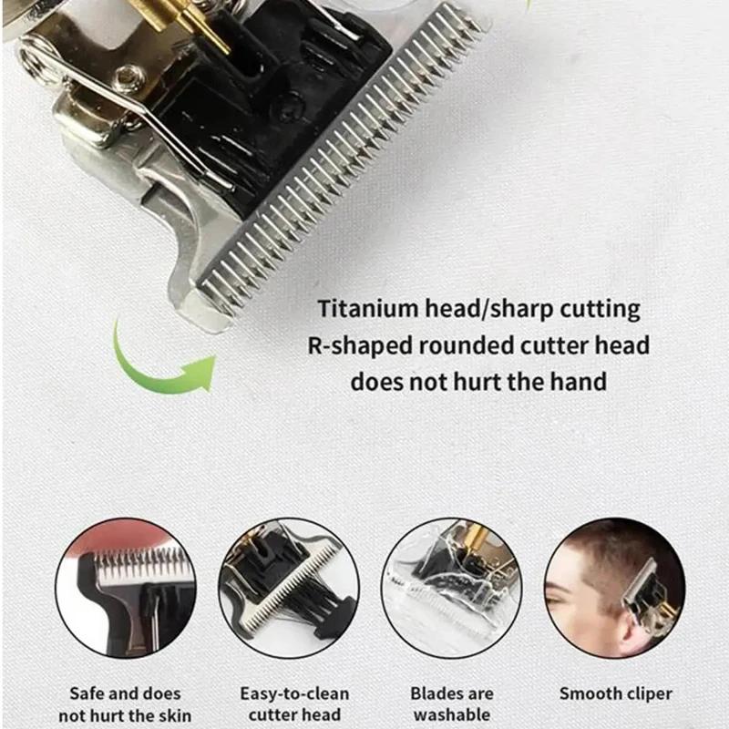 T9 Vintage barbe rasoir électrique Machine de coupe de cheveux voyage sans fil rasoir tondeuse USB c