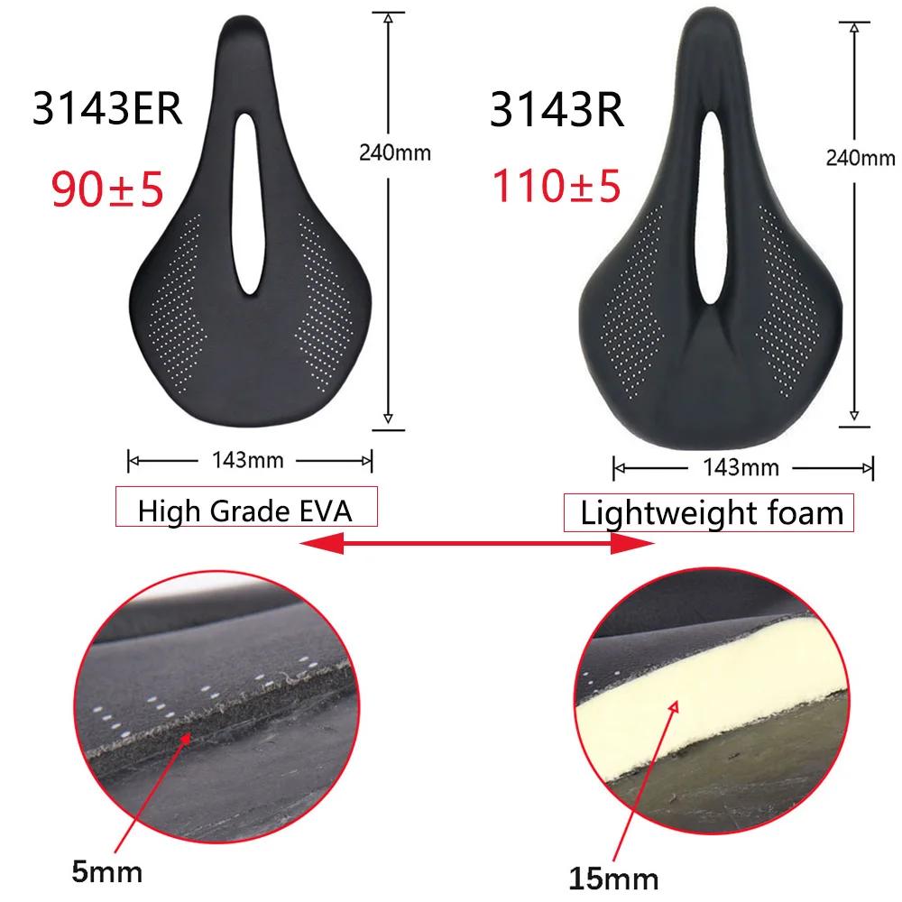 Nouveau selle de vélo en carbone EVA 89g selle ultralégère confortable selle vtt 7x7mm vélo de cours