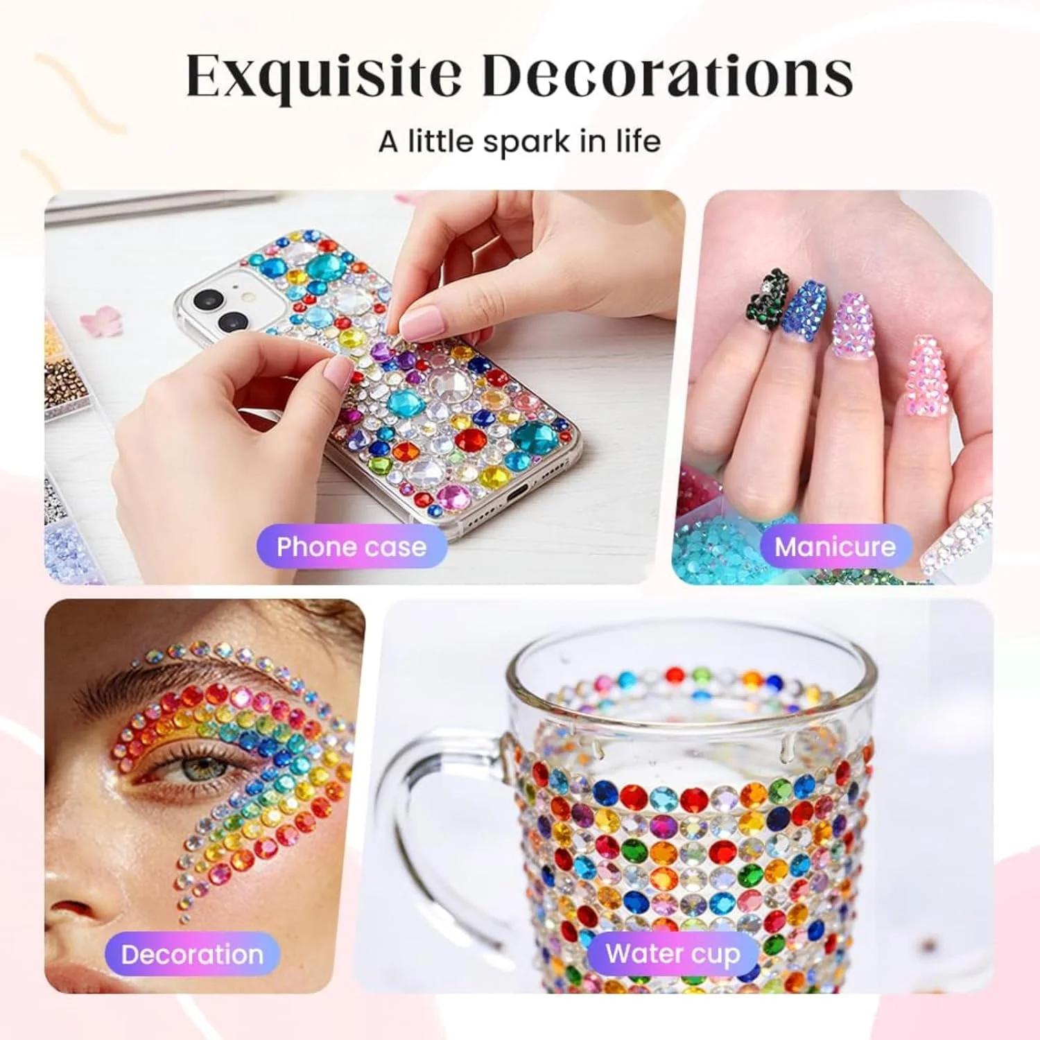 15000 pièces 3mm AB gelée ongles Strass résine dos plat coloré paillettes breloques accessoires bric