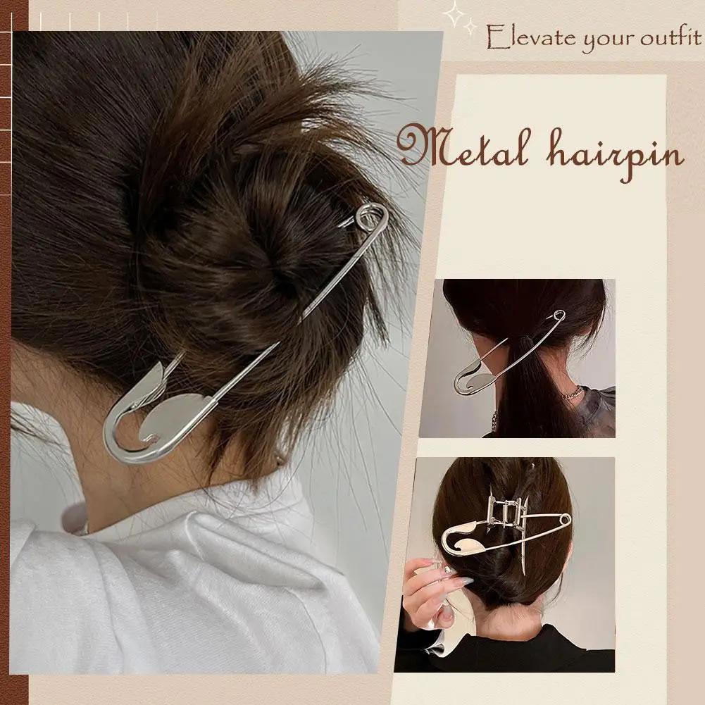Barrettes à griffes en métal pour femmes et filles, grande épingle de sûreté, accessoires pour cheve