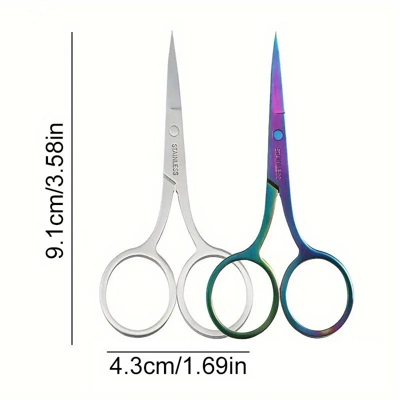 Ciseaux pour Nail Art, maquillage, rasoir pour sourcils et cils, épilateur pour le visage, ciseaux d