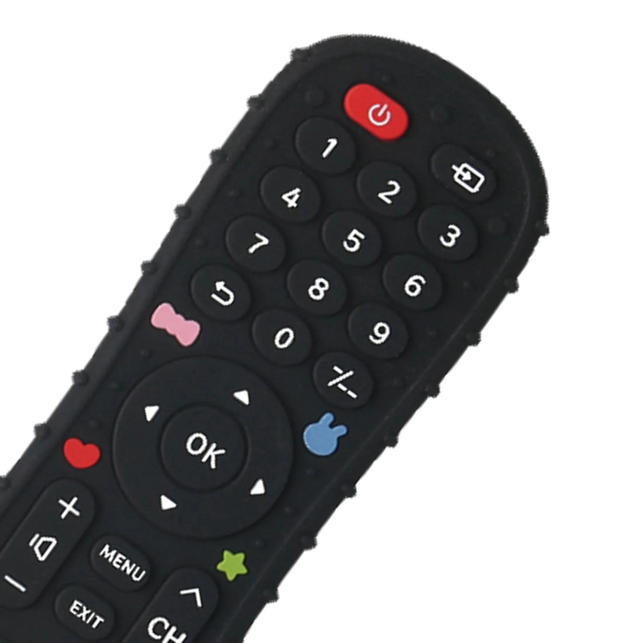 1/4 pièces Silicone bébé jouets TV télécommande forme anneau de dentition jouet sans BPA Silicone de