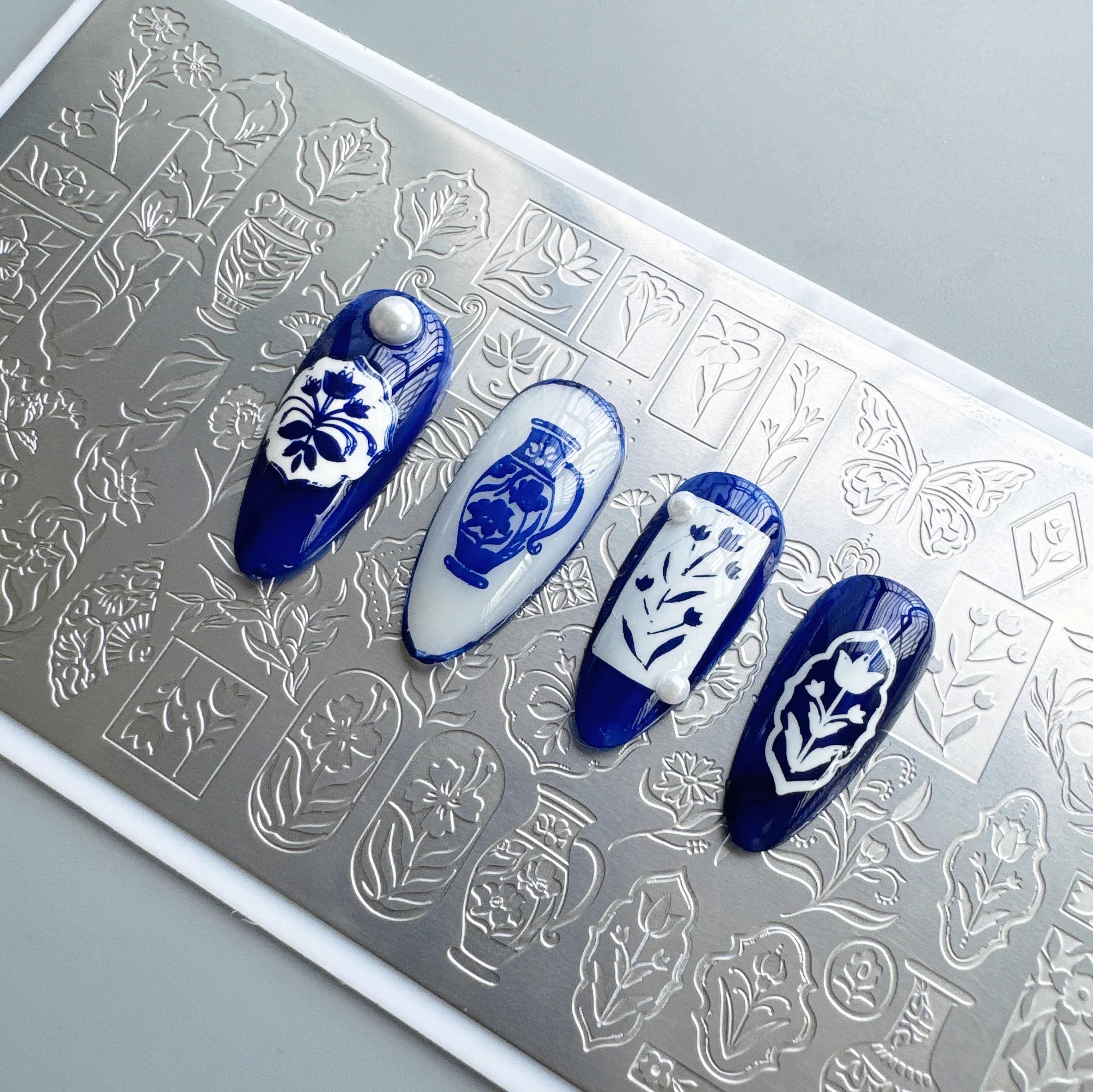 XMQ NAIL ART STAMPING PLATES TEMPLATE DE LONNE