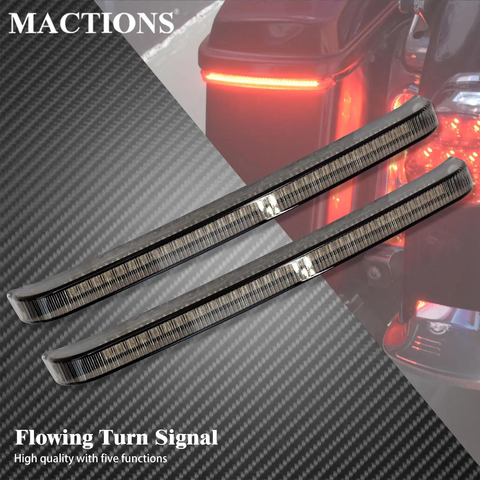 Sacoche de moto fumée à LED, frein fluide, clignotant, lumière d'appoint pour Harley Touring, 2014-2