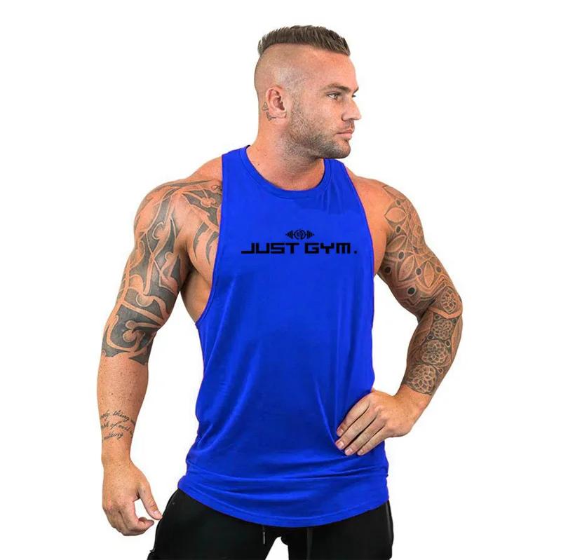 Débardeur de musculation d'été, chemises sans manches, Fitness, vêtements de gymnastique en coton re