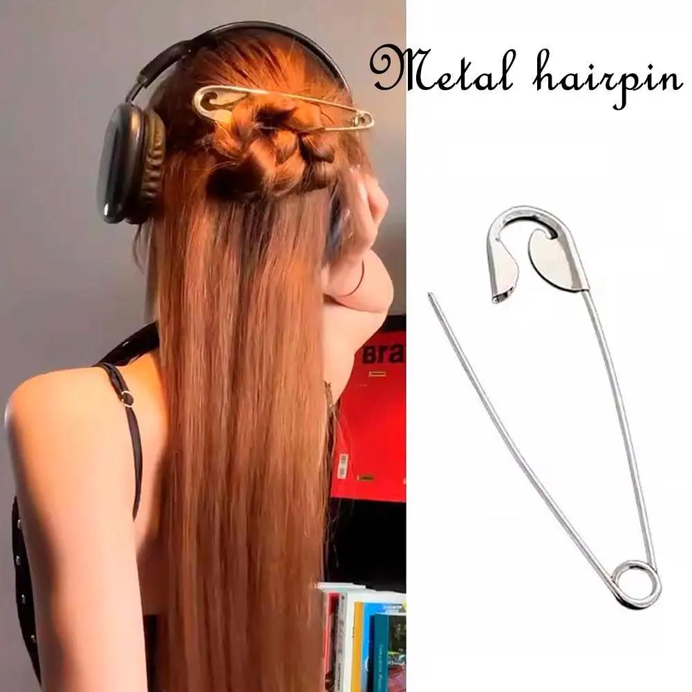 Barrettes à griffes en métal pour femmes et filles, grande épingle de sûreté, accessoires pour cheve