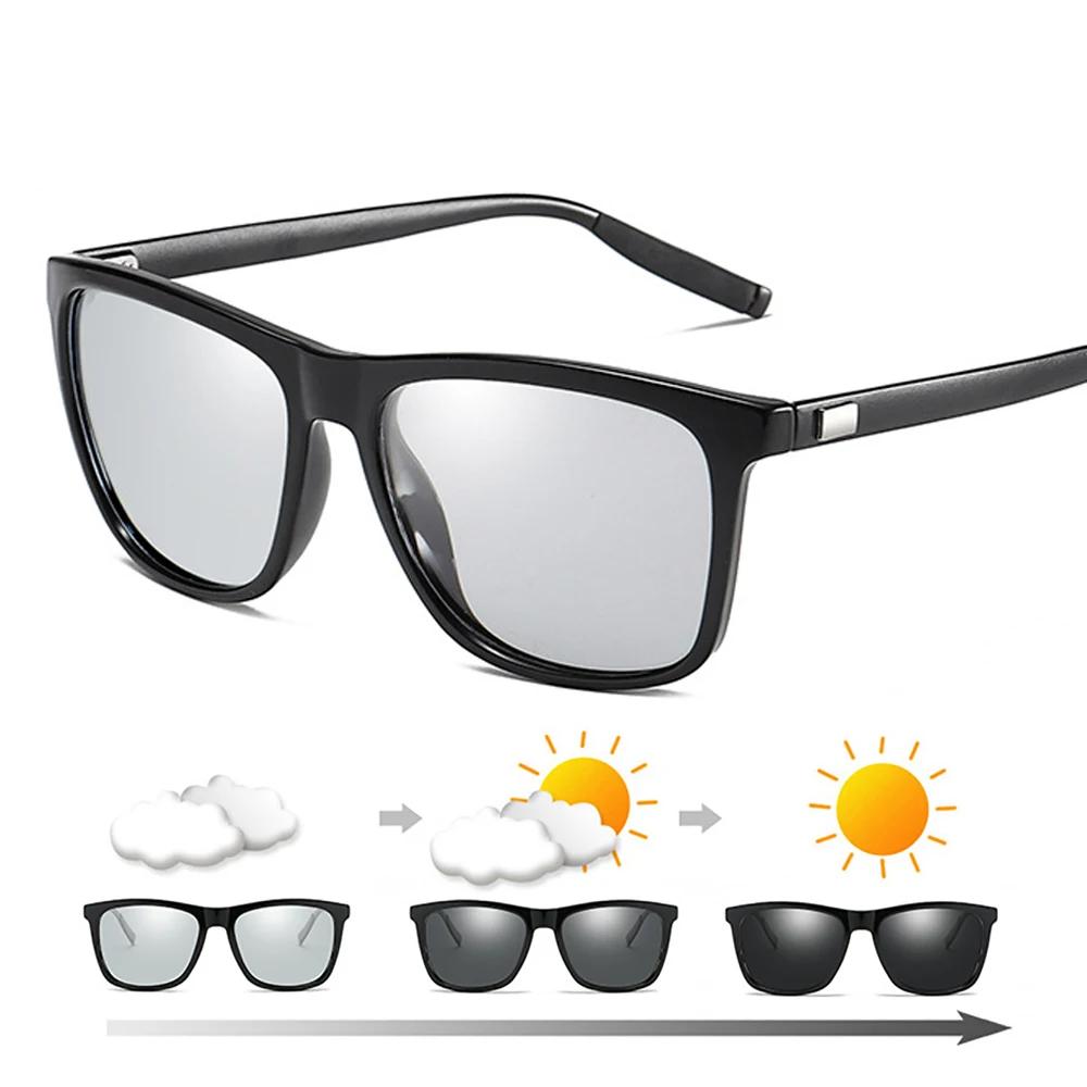 Lunettes de soleil de pêche classiques pour hommes et femmes, polarisées, monture carrée en métal, U