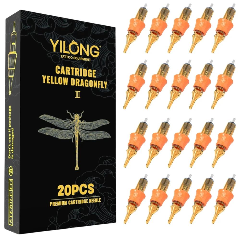YILONG-Cartouche de tatouage Gragonfly III jaune, 20 pièces, gros, poulet, emballé