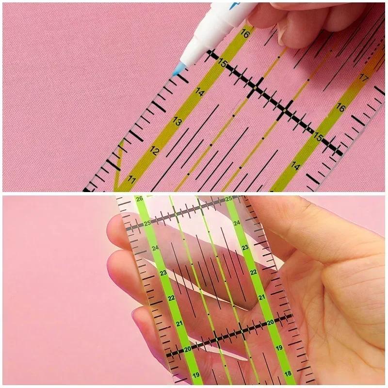 Règle de Patchwork de Quilting de 15cm, 1/2 pièces, règle de coupe de tissu, règles de couture en ac