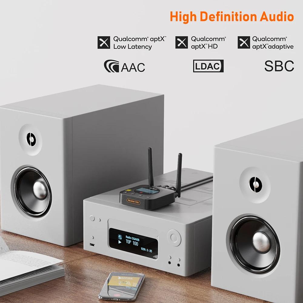 1Mii B06Pro+ – récepteur Bluetooth 5.1, adaptateur HiFi Audio aptX LL HD 3.5mm Aux LDAC pour télévis