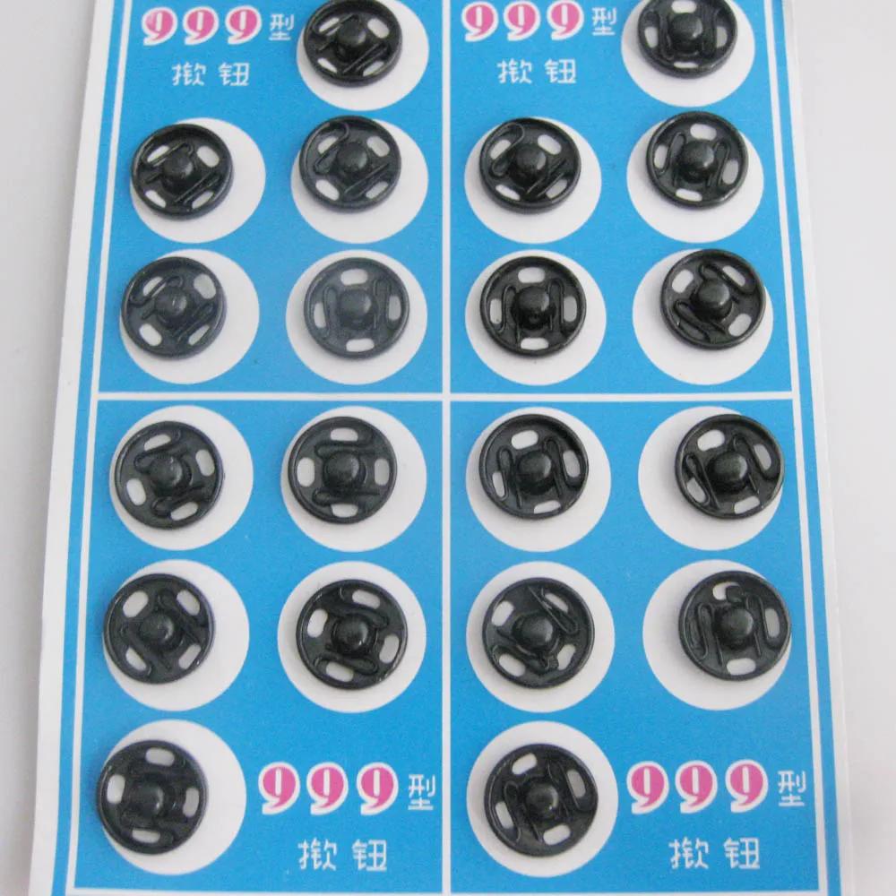 1 carte boutons pression de fixation en fer pour vêtement rond 5 tailles accessoires de couture bric