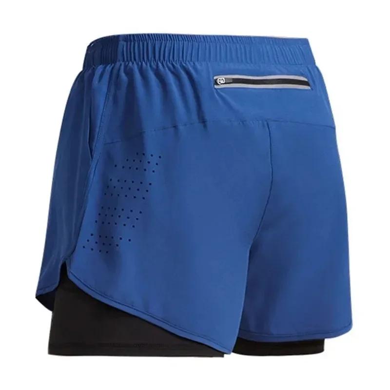 Shorts d'entraînement 2-en-1 homme 2026 - Séchage rapide pour gym, plage et course à pied