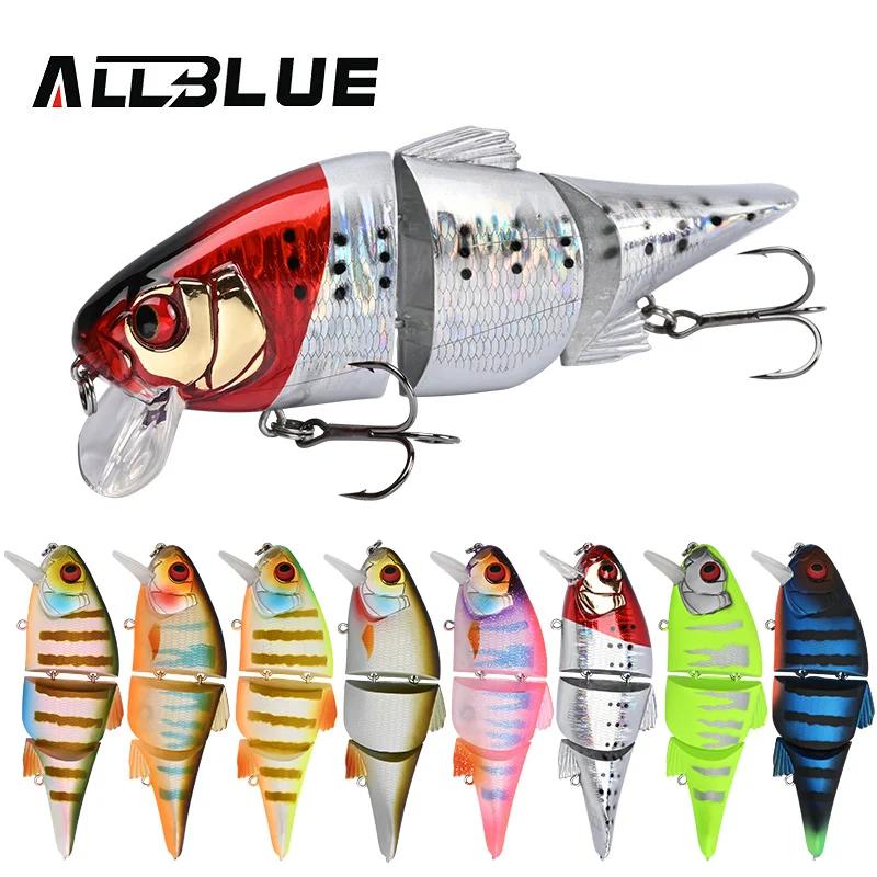 ALLBLUE Joint leurre de pêche 115MM 28.5G flottant Swimbait sans lèvres manivelle Wobbler vairon art