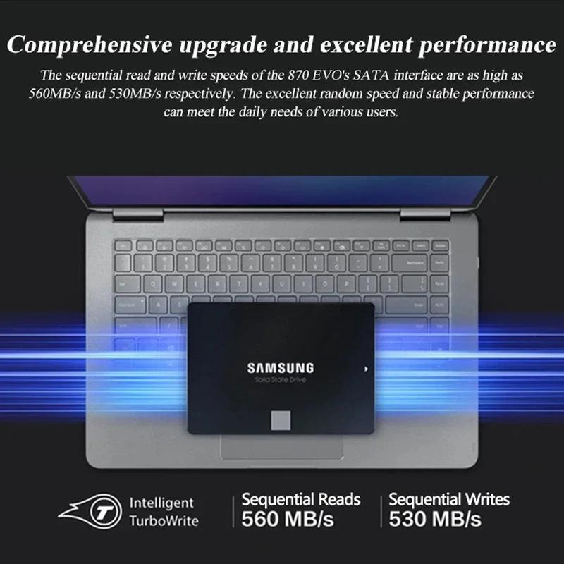 SAMSUNG-Disque SSD interne d'origine pour ordinateur portable ou de bureau, SATAIII SSD 2.5 Evo, 870
