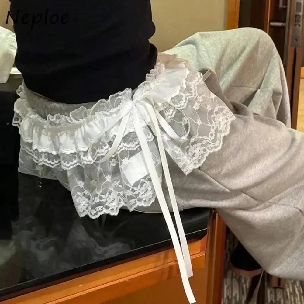 Coréen Ins blogueur Unique dentelle couches gaze jupes dentelle garniture a-ligne courte tissu Mini