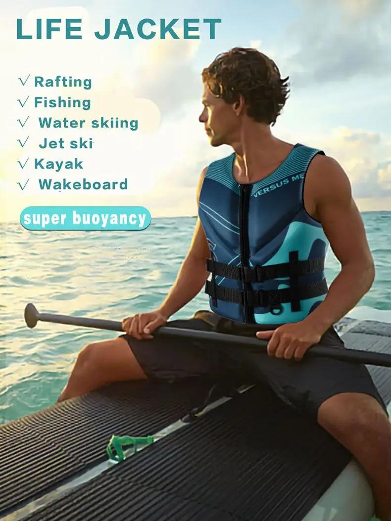 Gilet de sauvetage pour adultes Sports nautiques Natation Surf Raft Kayak Pêche Jet Ski Gilet de sau