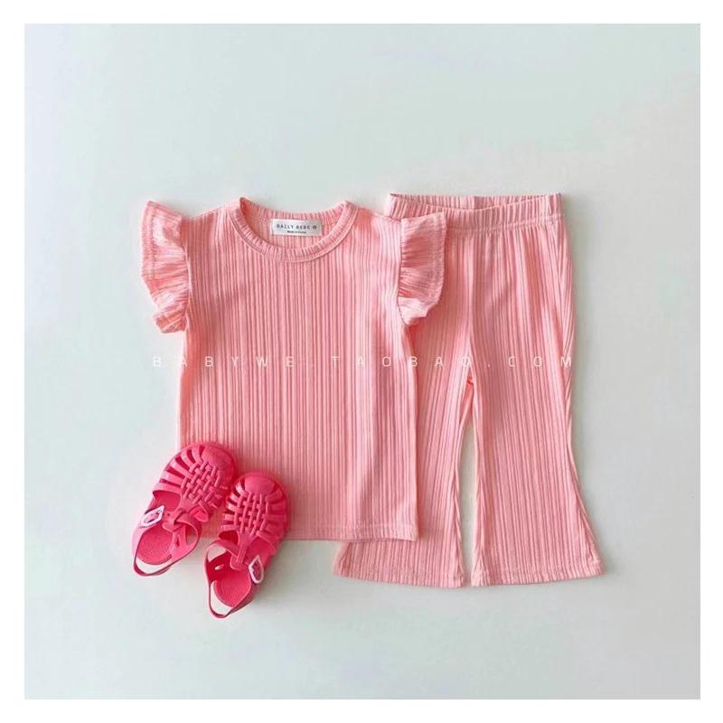 TZ22099 Ensemble deux pièces d'été pour filles, style décontracté et tendance, comprenant une barbot
