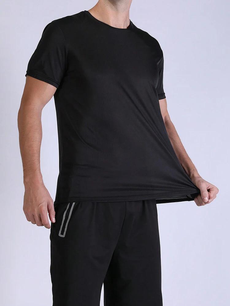 T-shirt de sport à séchage rapide ultraléger pour homme, haut léger, respirant, solide, document, en