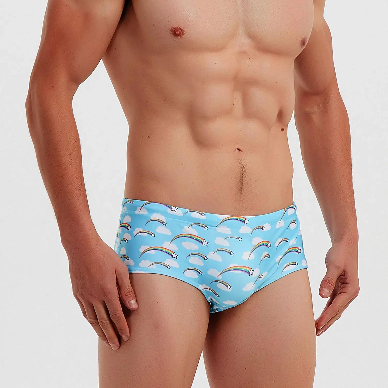 Maillot de bain pour hommes, Boxer, culotte, vêtements de plage, étoile filante, Bikini, short de sp